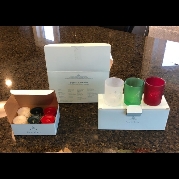 Partylite Holiday Lites Trip with tea lights - Picture 1 of 4